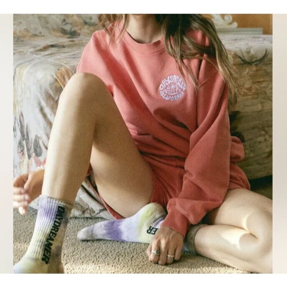 Daydreamer Other - Daydreamer Under the Sun Embroidered Logo Boyfriend Crew Sweatshirt & Shorts M